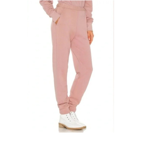 A.L.C. Roger Fleece Pull-on Sweat Pant in Baby Pink Medium M Track Blush NEW - Picture 3 of 11